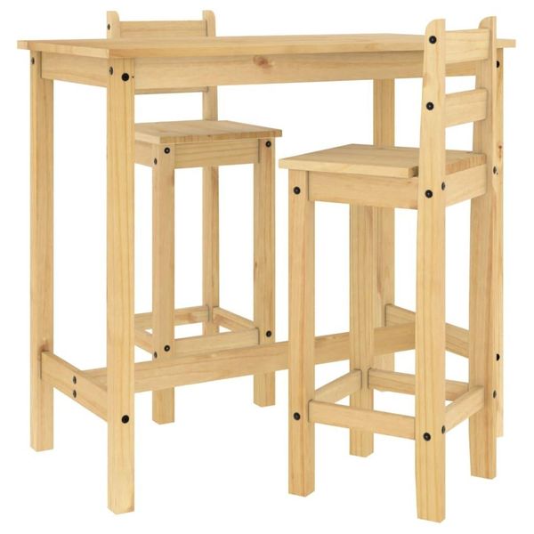Syfax™ Set Da Bar 3 Pz In Legno Massello Di Pino-image