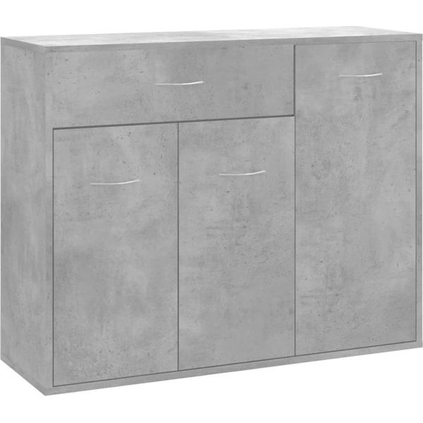 Syfax™ Credenza Grigio Cemento 88X30X70 Cm In Legno Multistrato-image