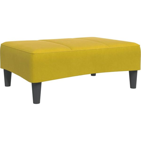 Syfax™ Poggiapiedi Giallo 77X55X31 Cm In Velluto-image