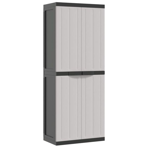Syfax™ Armadio Da Esterno Grigio E Nero 65X37X165 Cm In Pp-image
