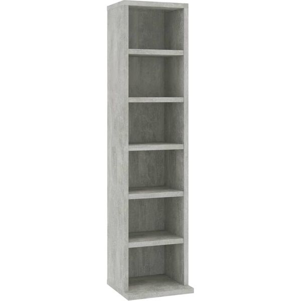 Syfax™ Mobile Porta Cd Grigio Cemento 21X20X88 Cm In Legno Multistrato-image