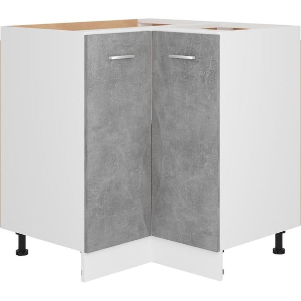Syfax™ Mobile Angolare “Lyon” Grigio Cemento 75,5X75,5X81,5 Cm In-image