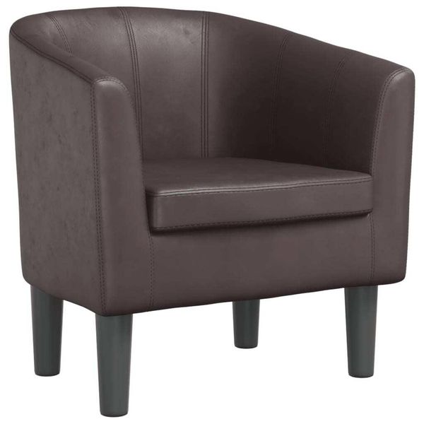 Syfax™ Poltrona Cabriolet Marrone In Pelle Finta-image