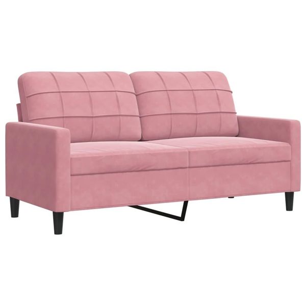 Syfax™ Divano A 2 Posti Rosa 140 Cm In Velluto-image