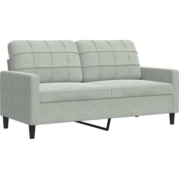 Syfax™ Divano A 2 Posti Grigio Chiaro 140 Cm In Velluto-image