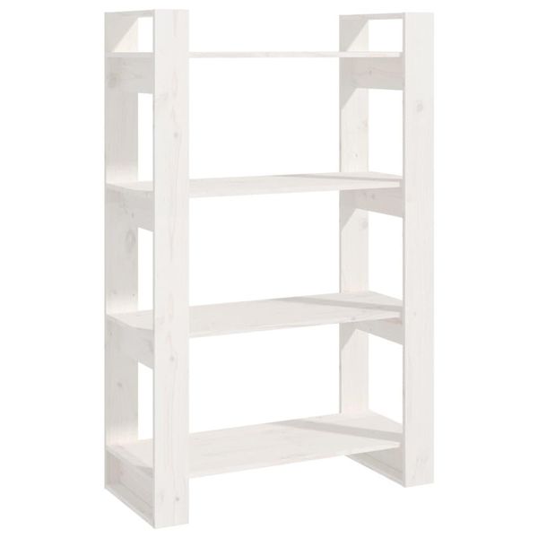 Syfax™ Libreria/Divisorio Bianco 80X35X125 Cm Legno Massello Di Pino-image