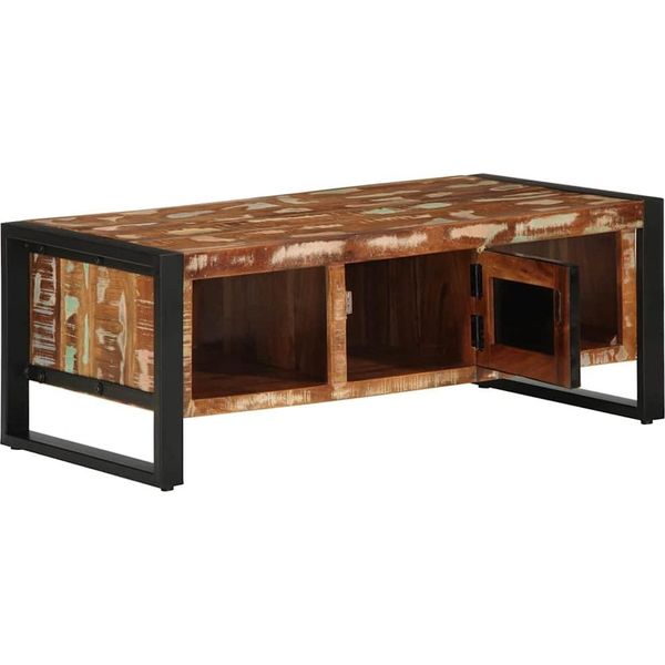 Syfax™ Tavolino Salotto Multicolore 90X50X36Cm Legno Massello Recupero-image