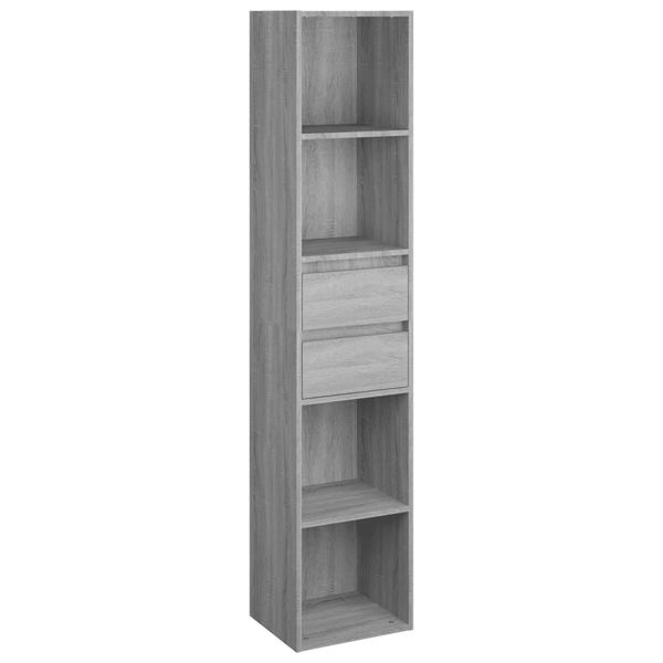 Syfax™ Libreria Grigio Sonoma 36X30X171 Cm In Legno Multistrato-image