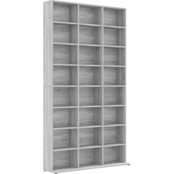 Syfax™ Mobile Porta Cd Grigio Sonoma 102X23X177,5 Cm Legno Multistrato-image