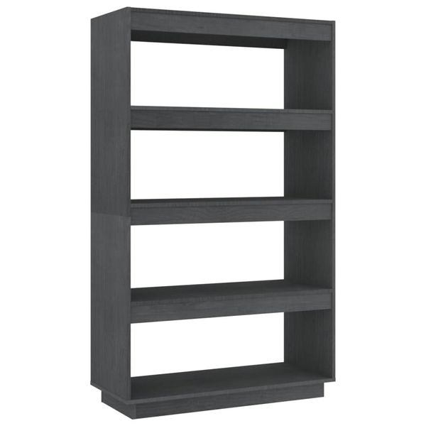 Syfax™ Libreria/Divisorio Grigio 80X35X135 Cm Legno Massello Di Pino-image