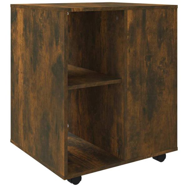 Syfax™ Armadietto Con Ruote Rovere Fumo 60X53X72 Cm Legno Multistrato-image
