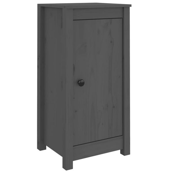 Syfax™ Credenze 2 Pz Grigie 39X35X80 Cm In Legno Massello Di Pino-image