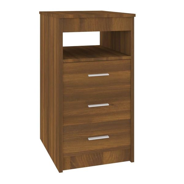 Syfax™ Cassettiera Rovere Marrone 40X50X76 Cm In Legno Multistrato-image