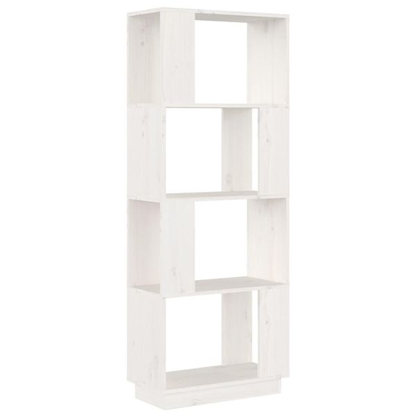 Syfax™ Libreria/Divisorio Bianco 51X25X132 Cm Legno Massello Di Pino-image