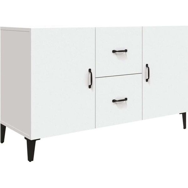 Syfax™ Credenza Bianca 100X36X60 Cm In Legno Multistrato-image