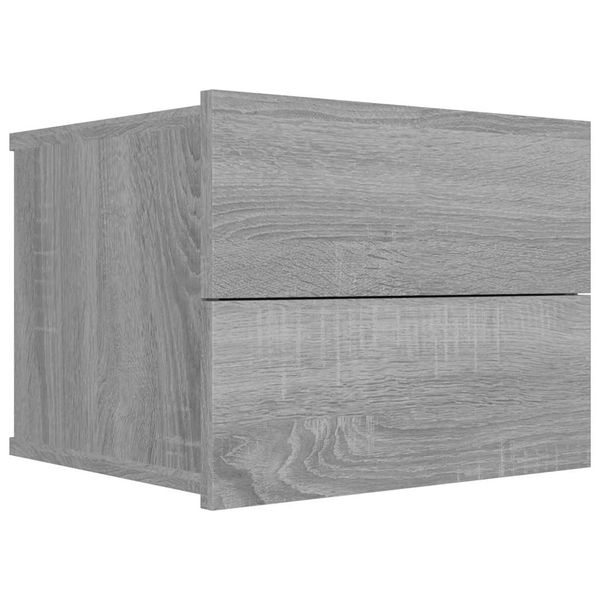 Syfax™ Comodino Grigio Sonoma 40X30X30 Cm In Legno Multistrato-image