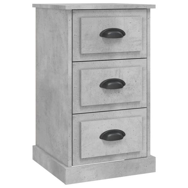 Syfax™ Comodino Grigio Cemento 39X39X67 Cm In Legno Multistrato-image