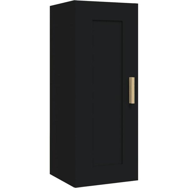 Syfax™ Armadietto A Muro Nero 35X34X90 Cm In Legno Multistrato-image