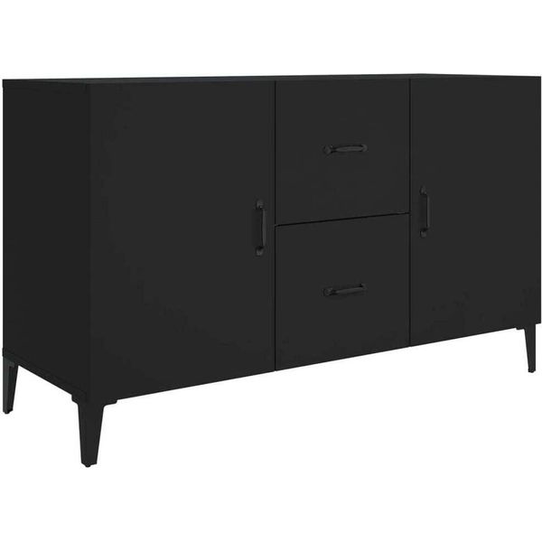 Syfax™ Credenza Nera 100X36X60 Cm In Legno Multistrato-image