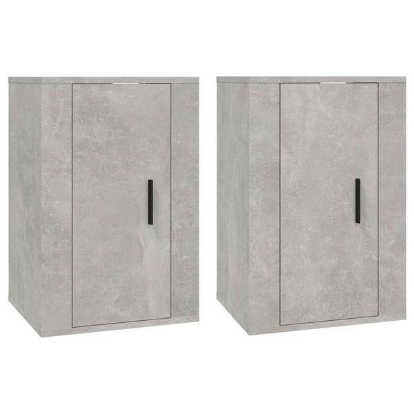Syfax™ Mobili Porta Tv A Parete 2 Pz Grigio Cemento 40X34,5X60 Cm-image