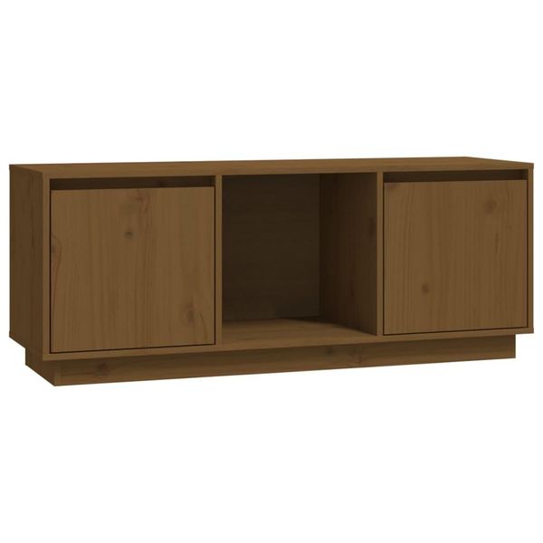 Syfax™ Mobile Porta Tv Ambra 110,5X35X44 Cm In Legno Massello Di Pino-image