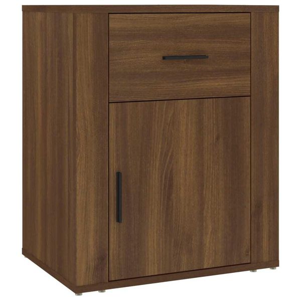 Syfax™ Comodino Rovere Marrone 50X36X60 Cm Legno Multistrato-image