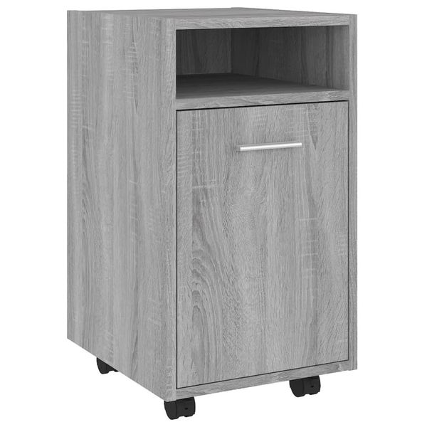 Syfax™ Mobiletto Con Ruote Grigio Sonoma 33X38X60 Cm Legno Multistrato-image
