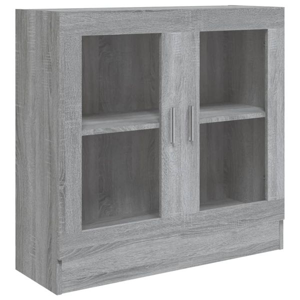 Syfax™ Mobile Vetrina Grigio Sonoma 82,5X30,5X80 Cm Legno Multistrato-image