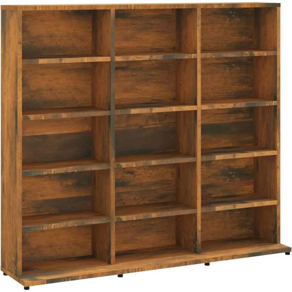 Syfax™ Mobile Porta Cd Rovere Fumo 100X23X89,5 Cm In Legno Multistrato-image