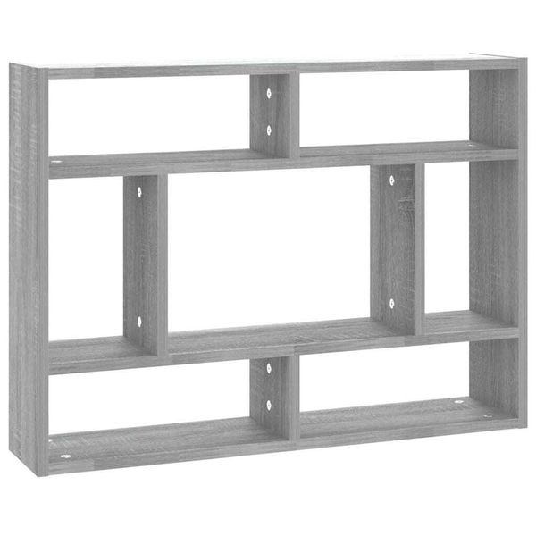 Syfax™ Mensola A Muro Grigio Sonoma 75X16X55 Cm In Legno Multistrato-image