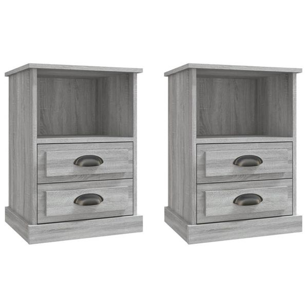 Syfax™ Comodini 2 Pz Grigio Sonoma 43X36X60 Cm-image