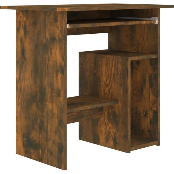 Syfax™ Scrivania Rovere Fumo 80X45X74 Cm In Legno Multistrato-image