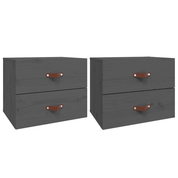 Syfax™ Comodini A Muro 2 Pz Grigio 50X36X40 Cm-image
