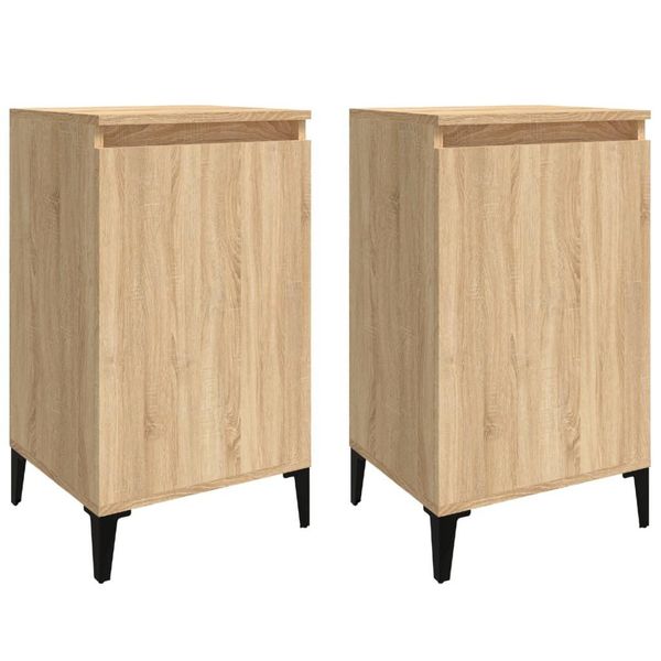 Syfax™ Comodini 2 Pz Rovere Sonoma 40X35X70 Cm In Legno Multistrato-image
