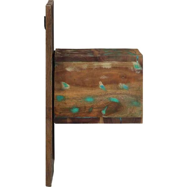 Syfax™ Comodino Multicolore 50X27X50 Cm In Legno Massello Recupero-image