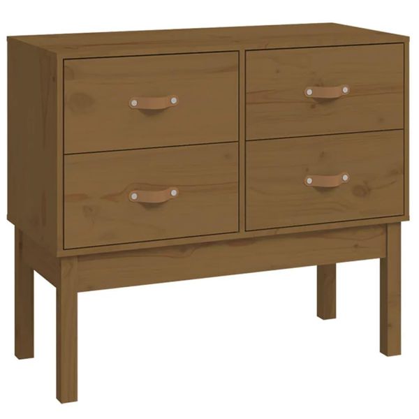 Syfax™ Tavolo Consolle Ambra 90X40X78 Cm In Legno Massello Di Pino-image