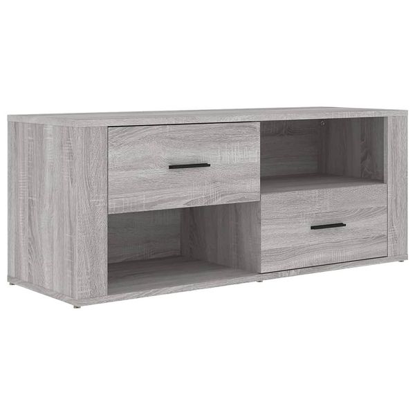 Syfax™ Mobile Tv Grigio Sonoma 100X35X40 Cm In Legno Multistrato-image
