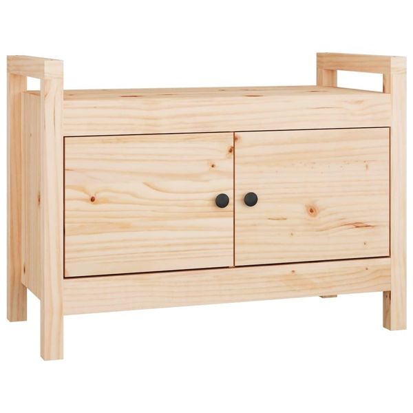 Syfax™ Panca Da Ingresso 80X40X60 Cm In Legno Massello Di Pino-image
