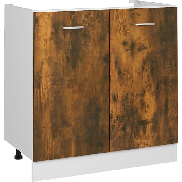 Syfax™ Mobile Sottolavello “Lyon” Rovere Fumo 80X46X81,5 Cm-image