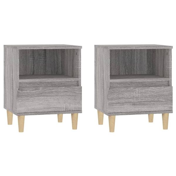 Syfax™ Comodino 2 Pz Grigio Sonoma 40X35X50 Cm-image