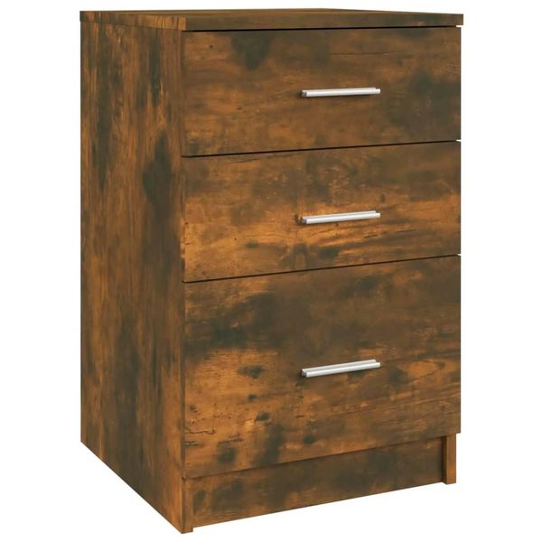 Syfax™ Comodino Rovere Fumo 40X40X63 Cm In Legno Multistrato-image