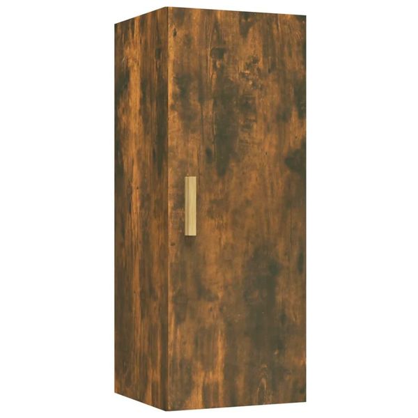 Syfax™ Armadietto A Muro Rovere Fumo 34,5X34X90Cm In Legno Multistrato-image