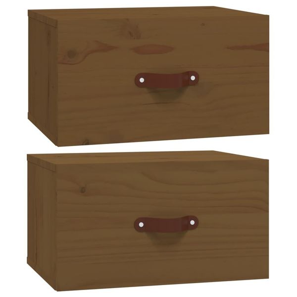 Syfax™ Comodini A Muro 2 Pz Ambra 40X29,5X22 Cm-image