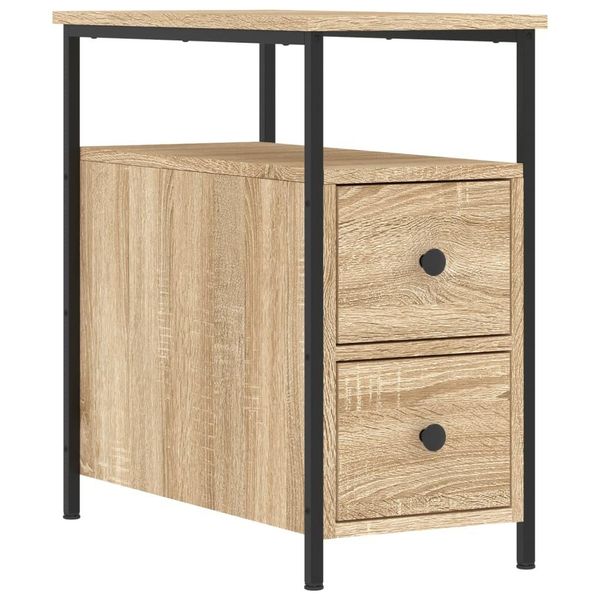 Syfax™ Comodino Rovere Sonoma 30X60X60 Cm In Legno Multistrato-image