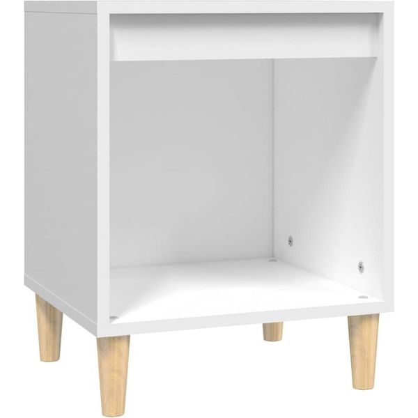 Syfax™ Comodino Bianco 40X35X50 Cm In Legno Multistrato-image