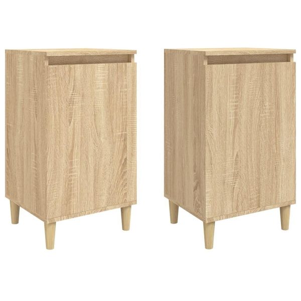 Syfax™ Comodini 2 Pz Rovere Sonoma 40X35X70 Cm In Legno Multistrato-image