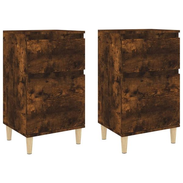 Syfax™ Comodini 2Pz Rovere Fumo 40X35X70 Cm-image