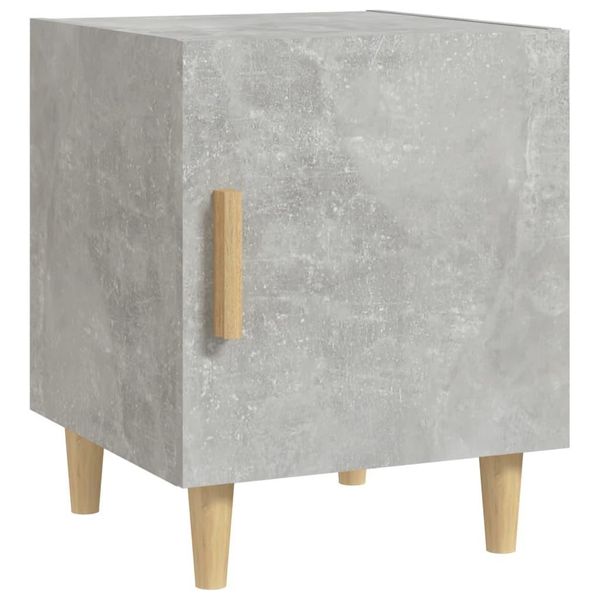Syfax™ Comodino Grigio Cemento In Legno Multistrato-image