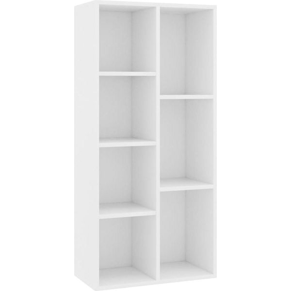 Syfax™ Libreria Bianca 50X25X106 Cm In Legno Multistrato-image