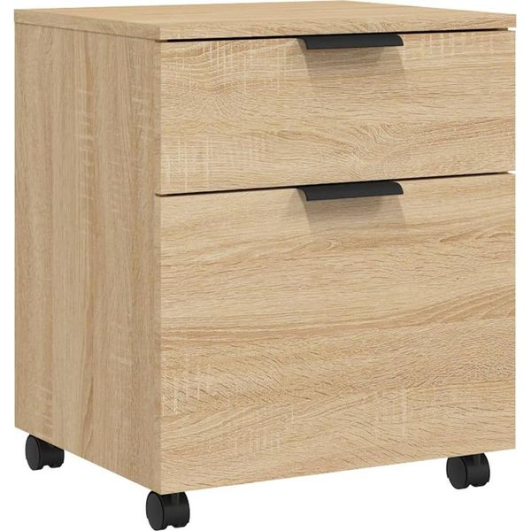 Syfax™ Schedario Con Ruote Rovere Sonoma 45X38X54 Cm Legno Multistrato-image